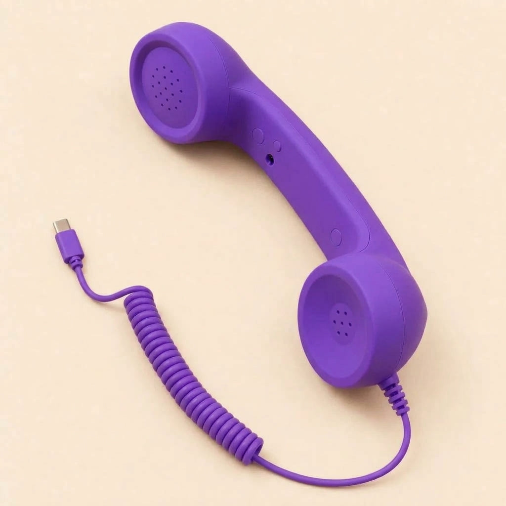 Retro Telephone Handset – USB-C Anti-Radiation Cell Phone Receiver