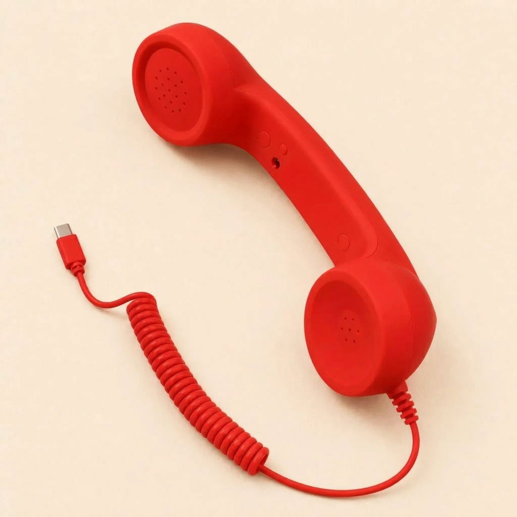 Retro Telephone Handset – USB-C Anti-Radiation Cell Phone Receiver