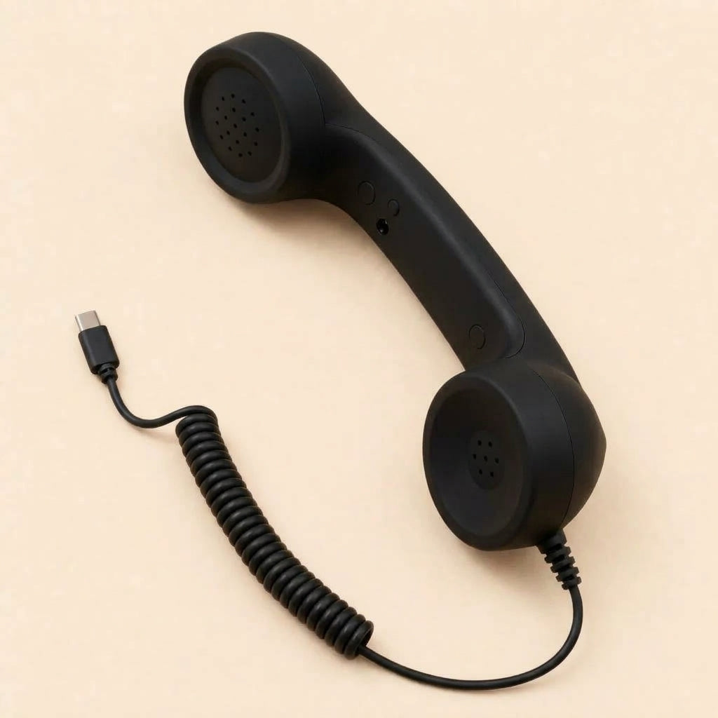 Retro Telephone Handset – USB-C Anti-Radiation Cell Phone Receiver